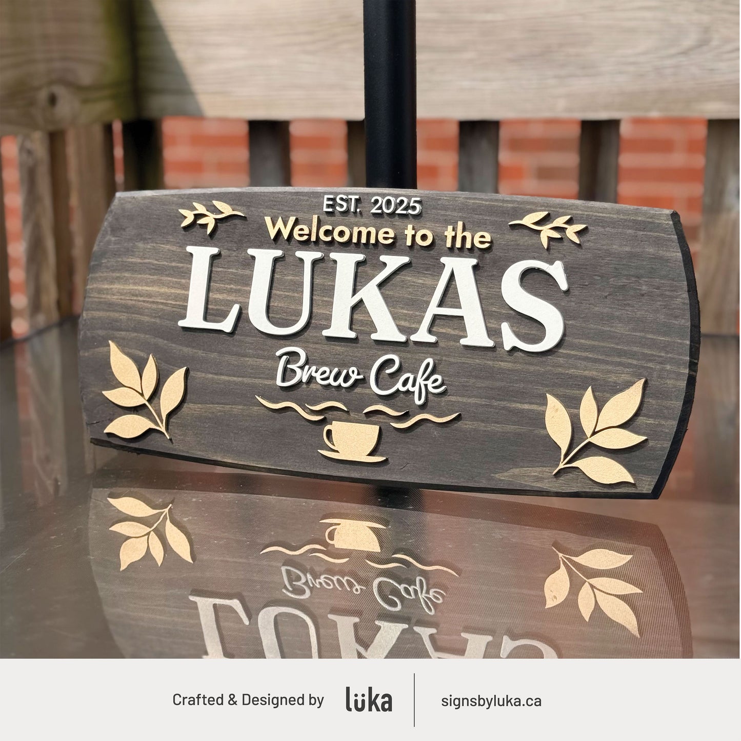 Coffee & Tea Signs  - Palm Plate