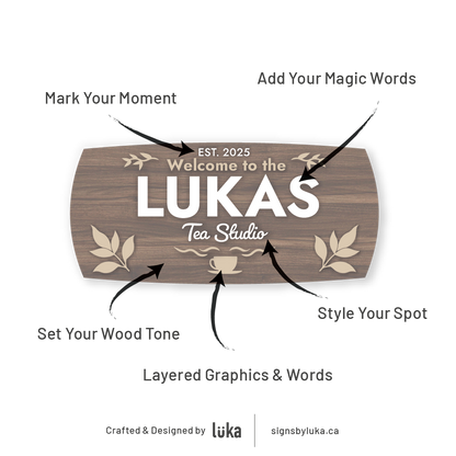 Coffee & Tea Signs  - Palm Plate