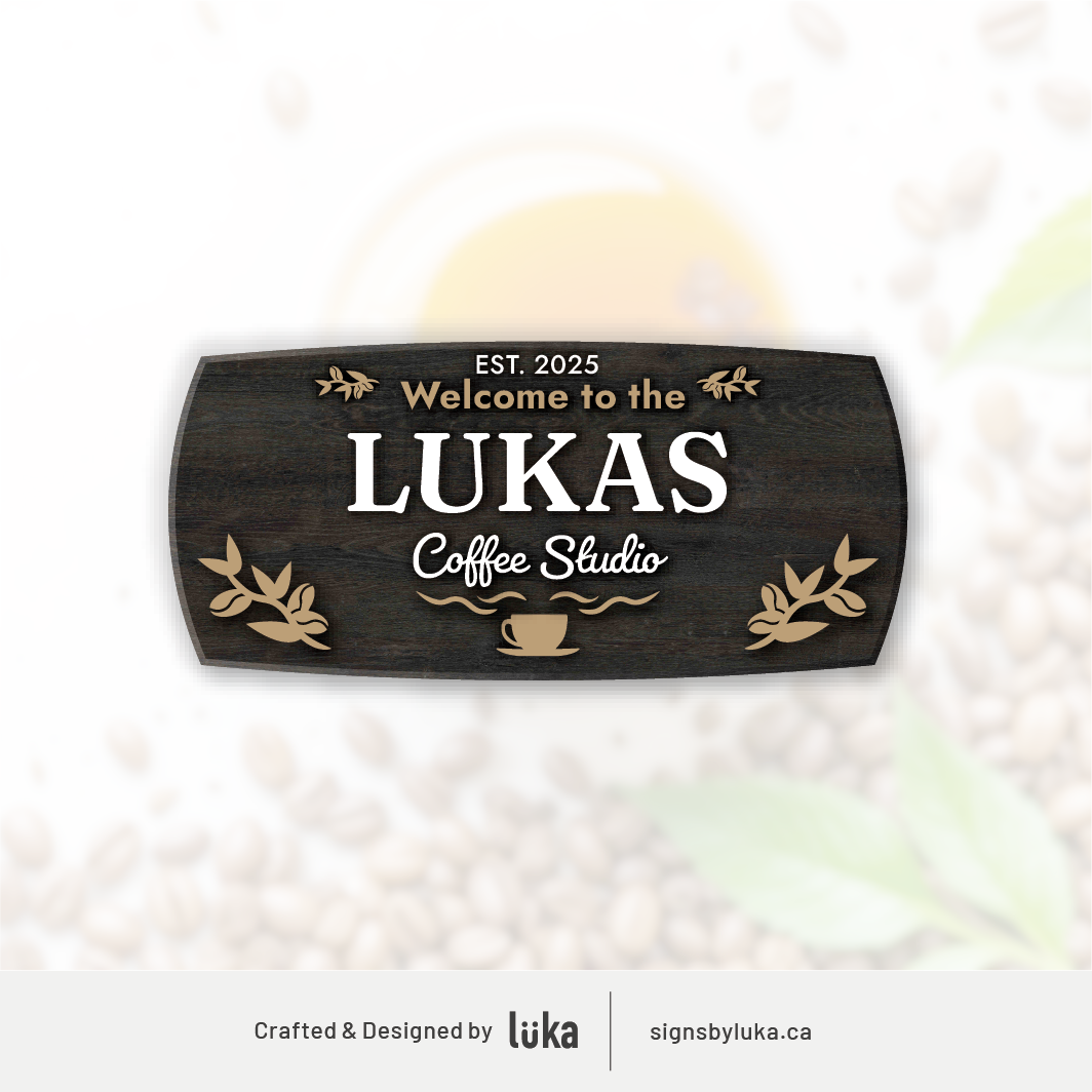 Coffee & Tea Signs  - Palm Plate