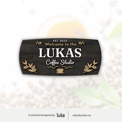 Coffee & Tea Signs  - Palm Plate