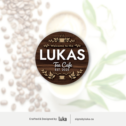 Coffee & Tea Signs  - Oasis Round